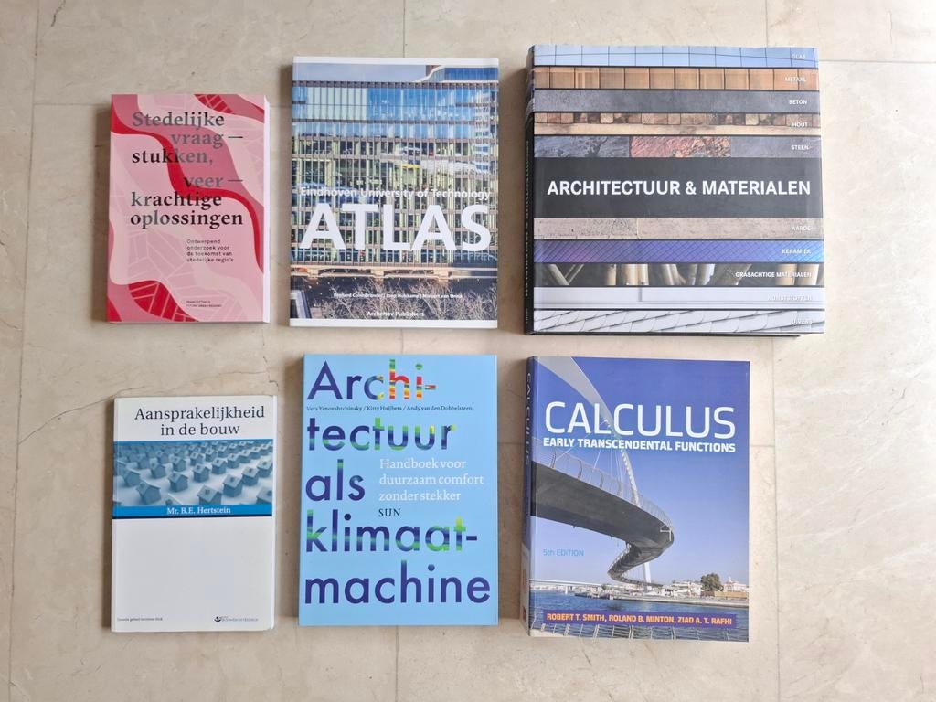 Boeken - Bouwkunde - Bouwrecht - Bouwfysica - Calculus, Boeken, Kunst en Cultuur | Architectuur, Zo goed als nieuw, Architectuur algemeen