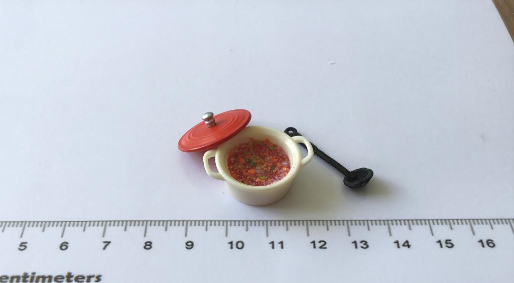 Poppenhuis miniaturen pan soep 20, Ophalen of Verzenden, Nieuw, Poppenhuis