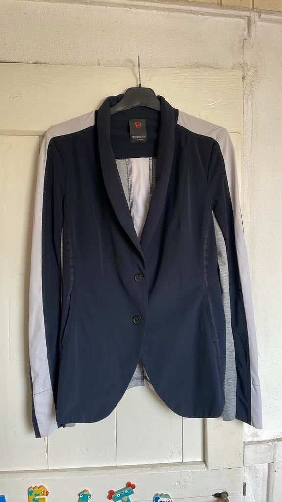Blauw, grijs, wit jasje van Penn en Ink maat 42, Ophalen of Verzenden, Gedragen, Maat 42/44 (L), Grijs