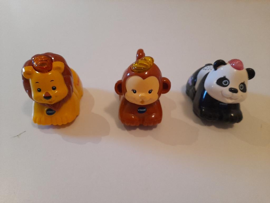 Vtech zoef zoef dieren leeuw, aap en panda, Ophalen of Verzenden, Gebruikt, 6 maanden tot 2 jaar