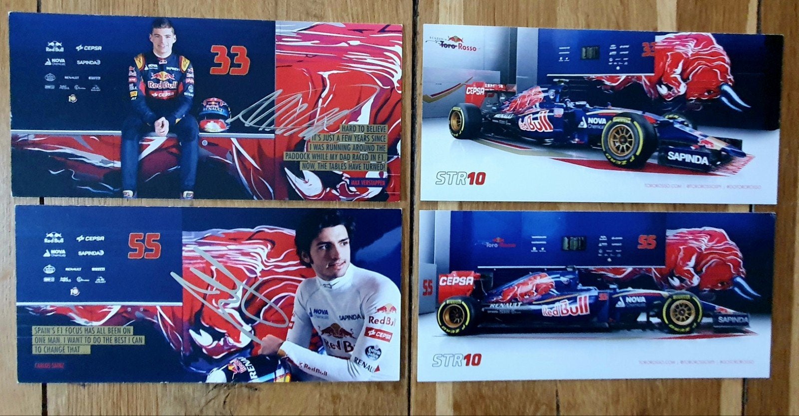 Max Verstappen First  F1 Toro Rosso Signed  by Max & Carlos, Ophalen of Verzenden