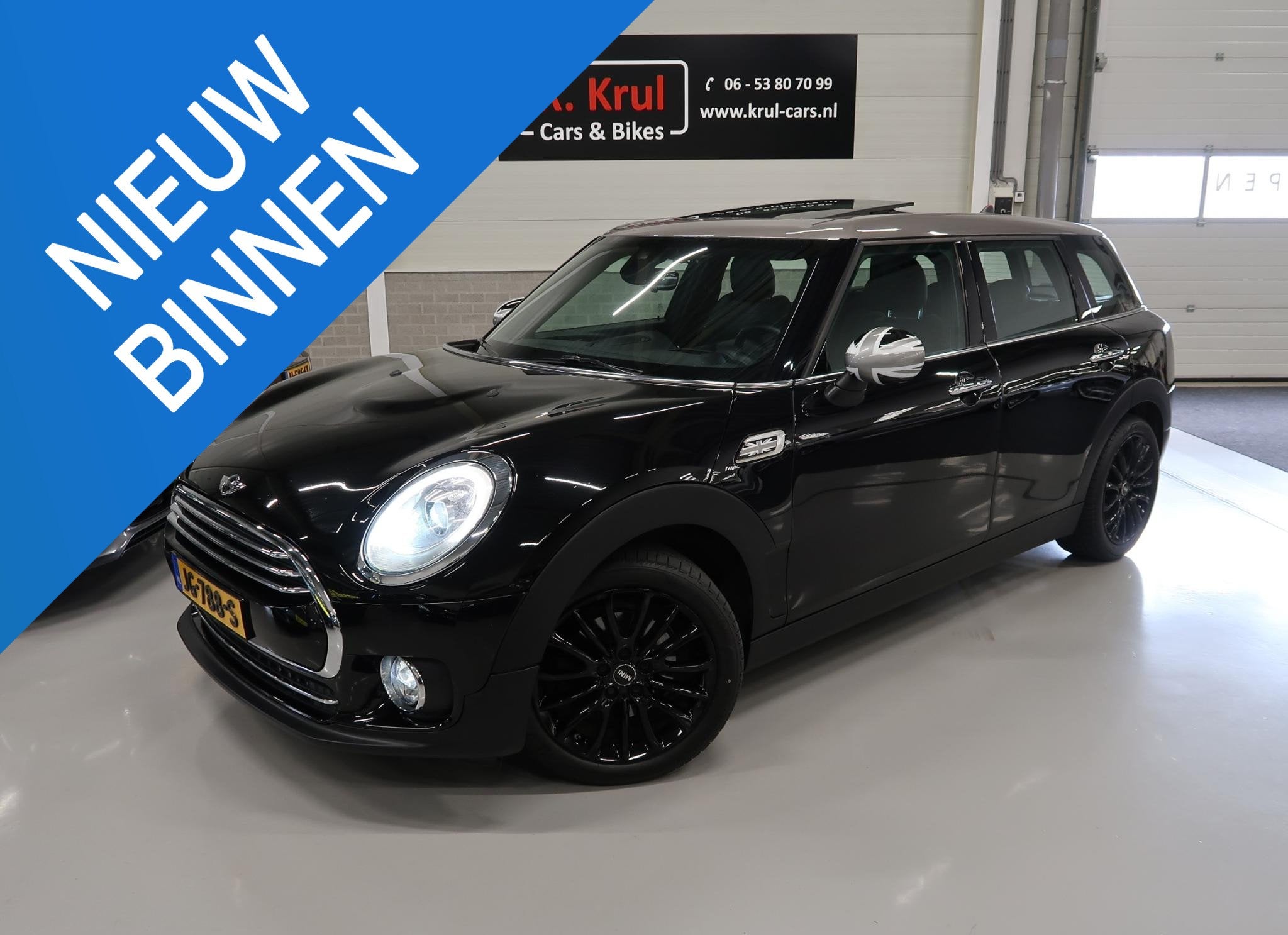 MINI Clubman 1.5 Cooper Chili NL-auto NAP Panoramadak Naviga, 136 pk, Gebruikt, Zwart, Handgeschakeld