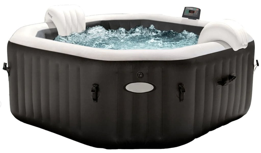 Intex Opblaasbare Spa Deluxe Bubbels & Jets, Tuin en Terras, Ophalen, Zo goed als nieuw, Afdekzeil, Opblaasbaar