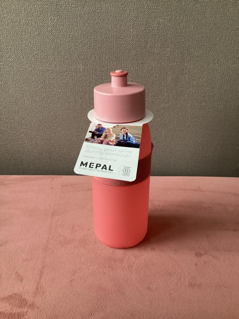 Mepal Sports Bidon 500 ml - Roze als nieuw, Ophalen of Verzenden, Nieuw