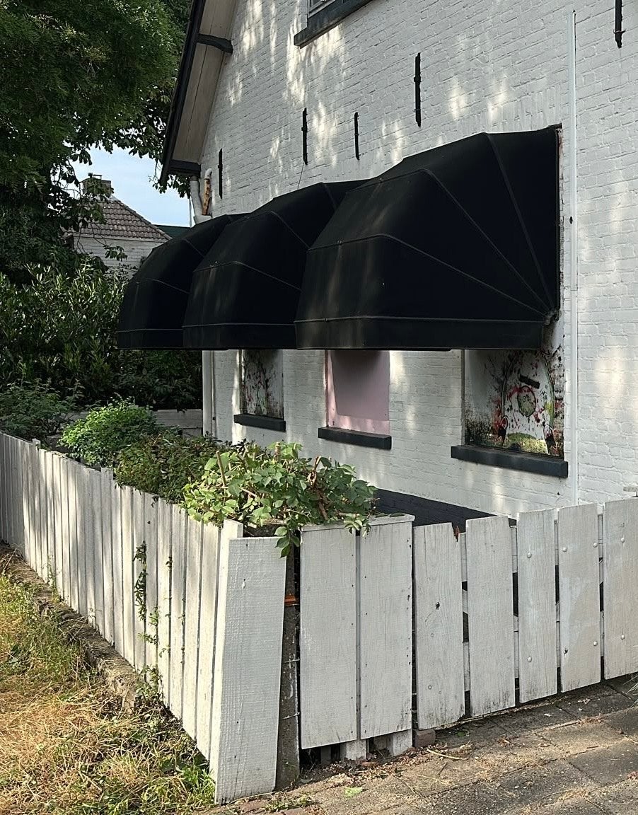 5 markiezen in goede staat, Tuin en Terras, Zonneschermen, Ophalen, Gebruikt, Markies
