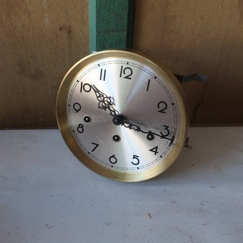 Klok wijzerplaat oud uurwerk decoratie origineel (nr 4), Antiek en Kunst, Ophalen of Verzenden