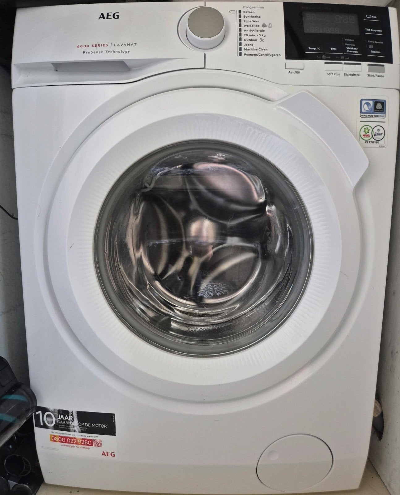 AEG wasmachine - 6000 SERIES LAVAMAT, Ophalen, Handwasprogramma, Zo goed als nieuw, Voorlader