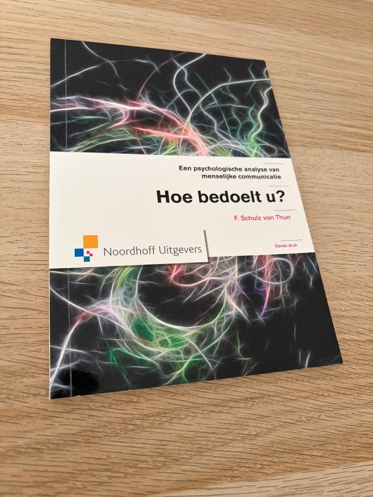 Hoe bedoelt u? Communicatieboek F. Schulz von Thun, Ophalen of Verzenden, Gamma, Zo goed als nieuw, HBO