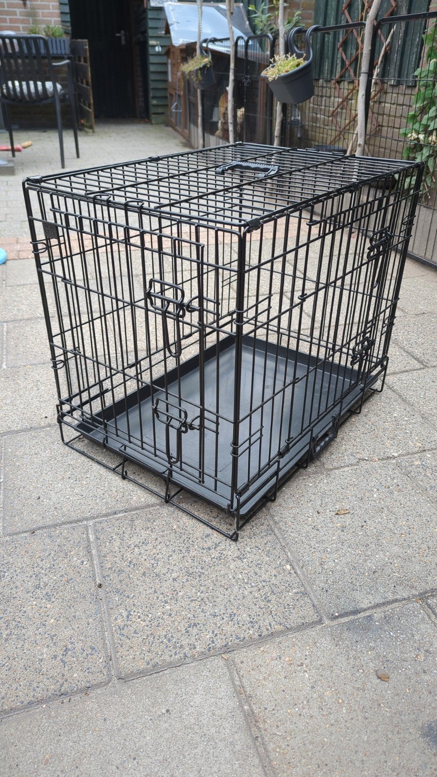Honden (reis)bench zwart, Ophalen, Zo goed als nieuw