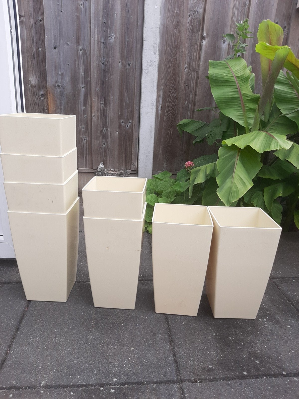 Nieuwe bloempotten v elho h 47 25,5 bij 25,5 cm 5,00 pst, Ophalen, Kunststof, Vierkant, Minder dan 25 cm