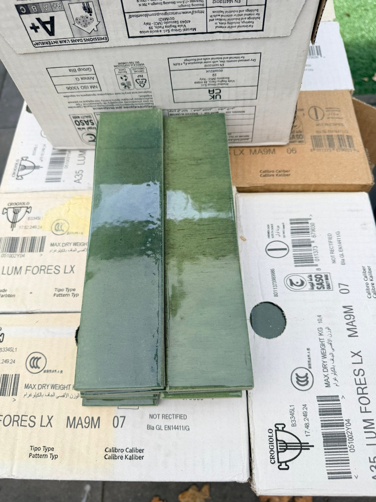 Marazzi Gres Porcellanato tegels – 6 x 24 cm –groen – NIEUW, Ophalen, Nieuw, Minder dan 20 cm, 20 tot 40 cm