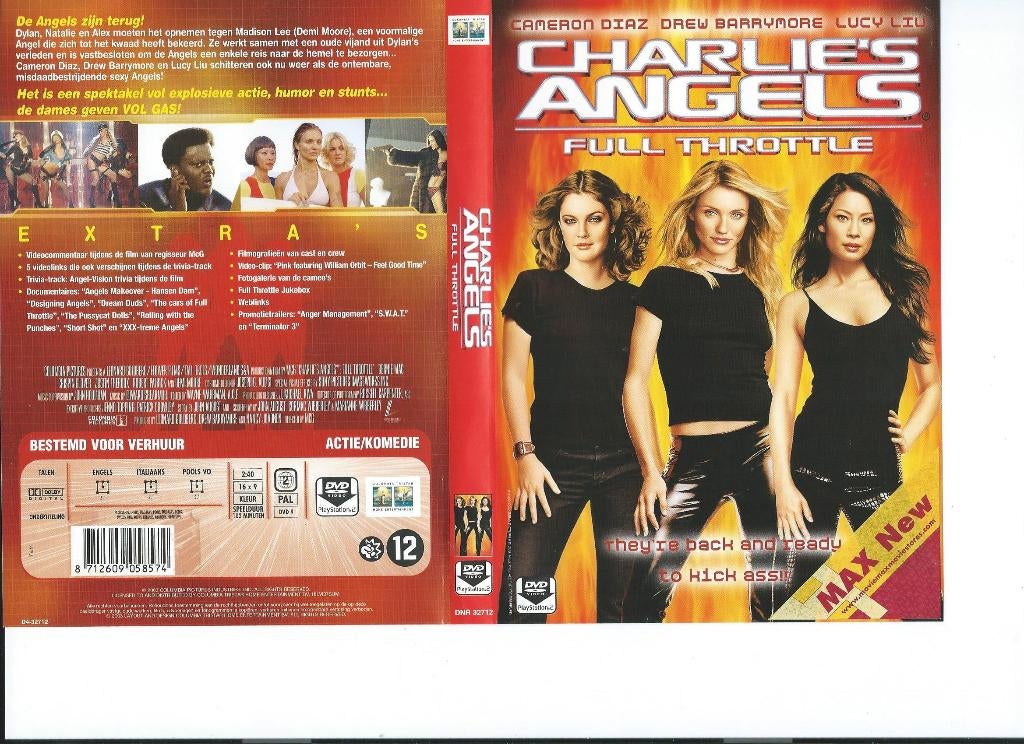 Charlie's Angels full Throttle, Vanaf 12 jaar, Ophalen of Verzenden, Zo goed als nieuw, Actiekomedie