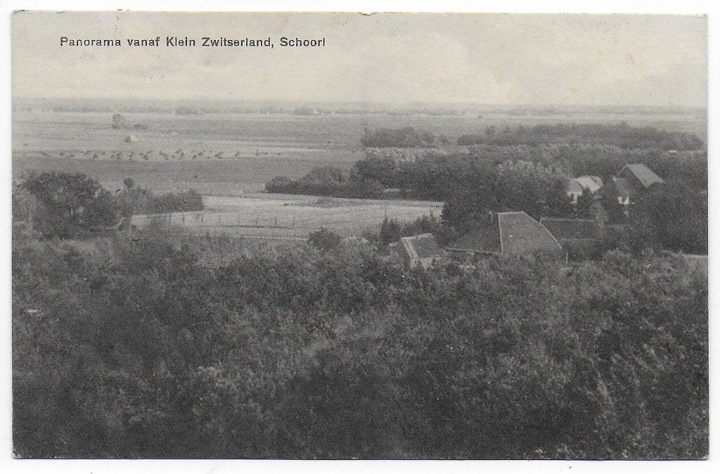 Schoorl Panorama Oude gelopen Ansichtkaart B7684, Ophalen of Verzenden, 1980 tot heden, Gelopen, Noord-Holland