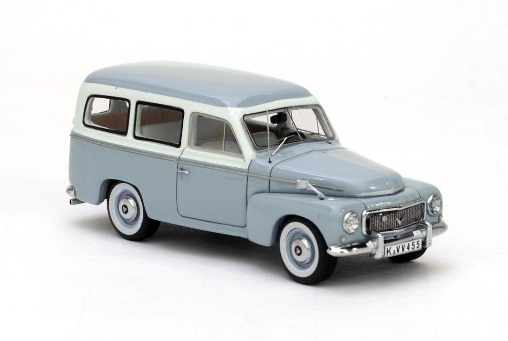 Volvo . Duett . Pv445 lichtblauw grijs 1:43 . Neo in resin ., Hobby en Vrije tijd, Modelauto's | 1:43, Ophalen of Verzenden, Nieuw