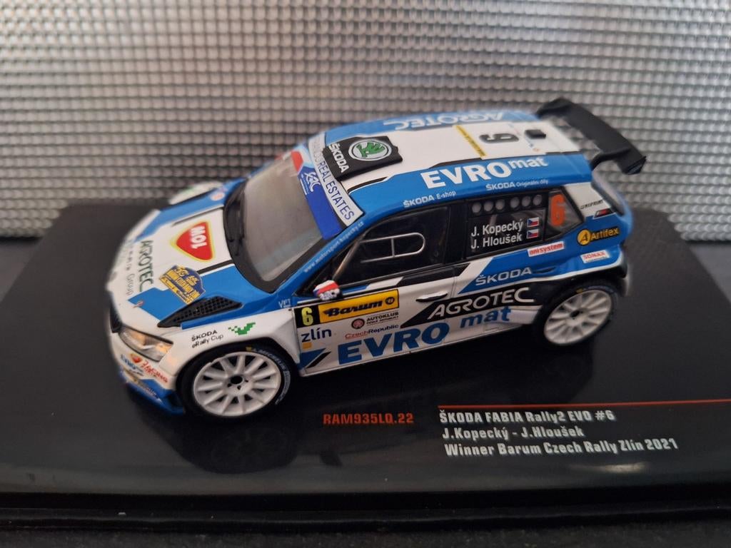 Skoda Fabia ZLIN Rally 2 EVO 6 Schaal 1:43, Hobby en Vrije tijd, Modelauto's | 1:43, Overige merken, IXO, IXO, Nieuw