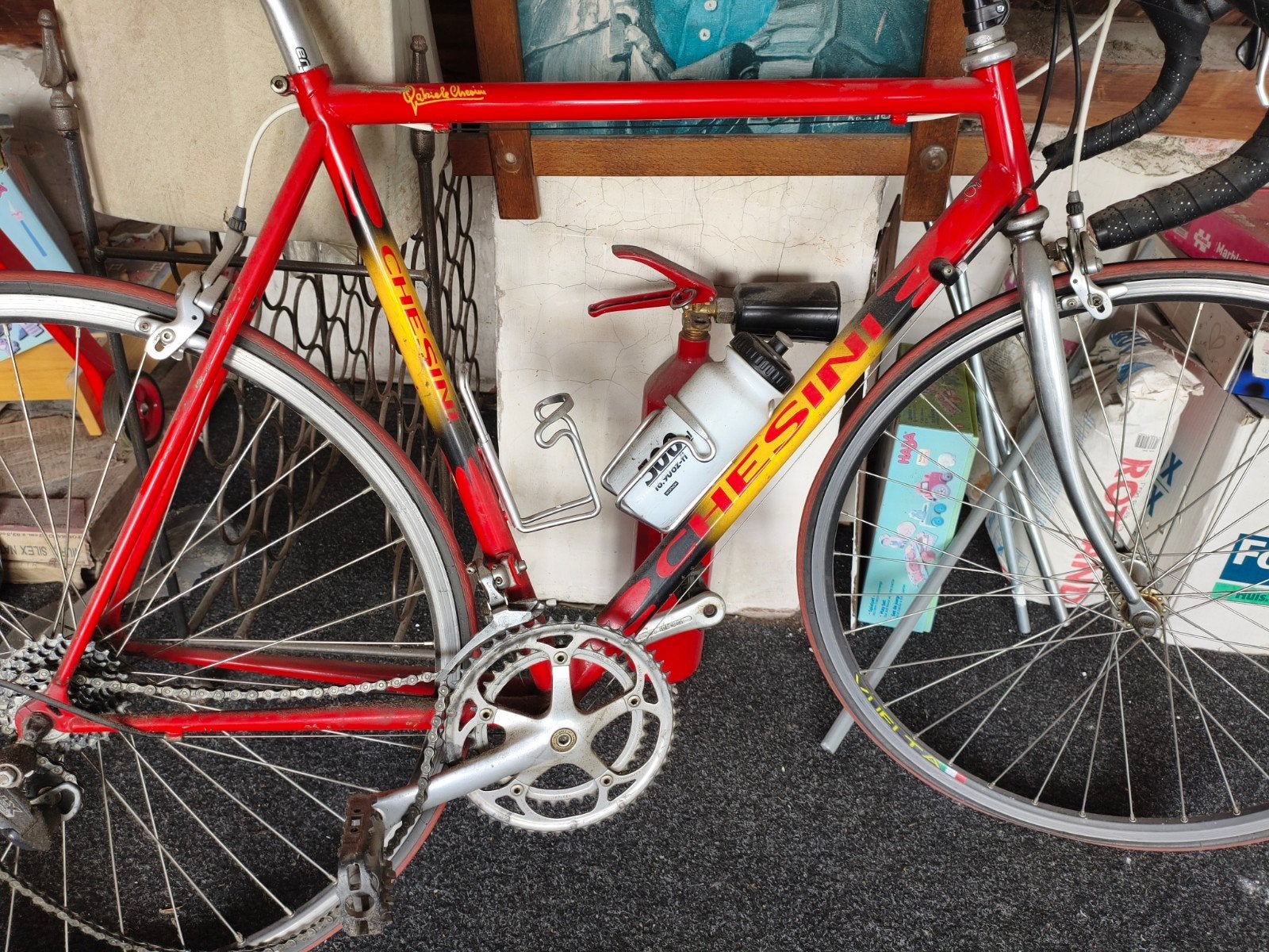 Chesini racefiets,  opknapper, Gebruikt, Heren, Aluminium, Meer dan 20 versnellingen