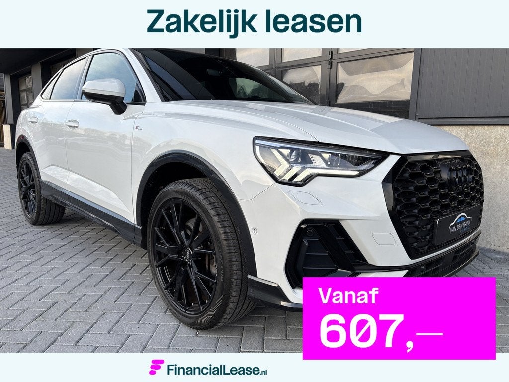 Audi Q3 Sportback 45 TFSIe S-line Matrix Pano Sonos Memory S, Gebruikt, Leder en Stof, Wit, SUV of Terreinwagen