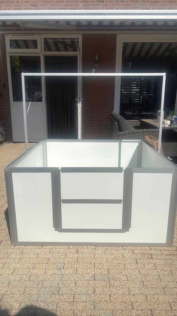 Aluminiumwerpkist. 120x120 uitbeembare doodligranden, Ophalen, Zo goed als nieuw, Minder dan 75 cm, Minder dan 65 cm