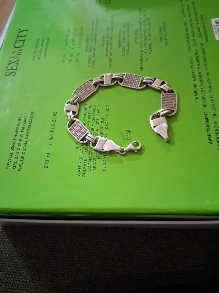 Konings armband magnum schakel 925 zilver, Ophalen of Verzenden