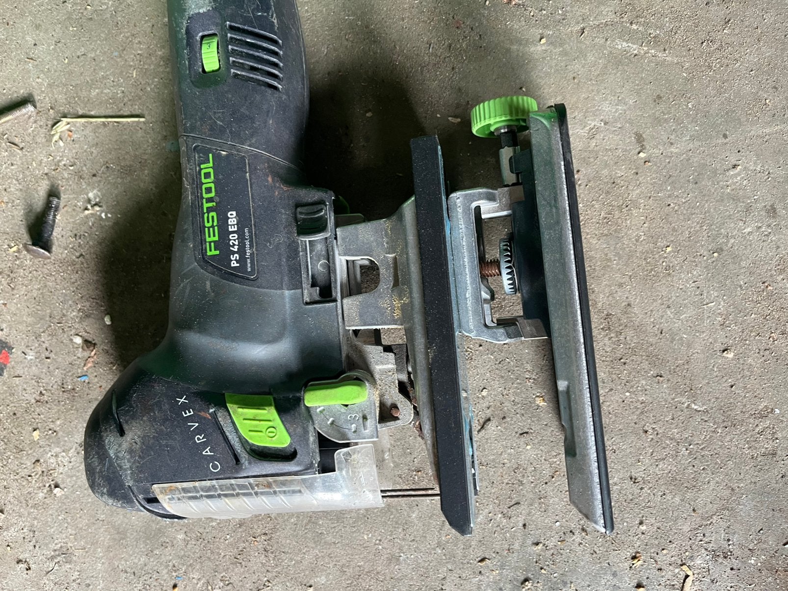Festool ps 420ebq decoupeerzaag, Decoupeerzaag, Ophalen of Verzenden, Zo goed als nieuw, 30 tot 70 mm