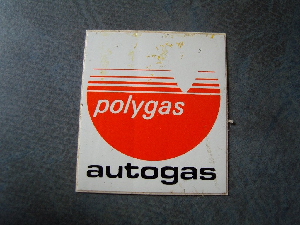 sticker klein logo POLYGAS AUTOGAS, Ophalen, Zo goed als nieuw