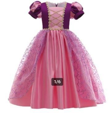 Rapunzel jurk met haarband en vlecht mt 98 / 104, Ophalen of Verzenden, Nieuw, 104 of kleiner, Meisje