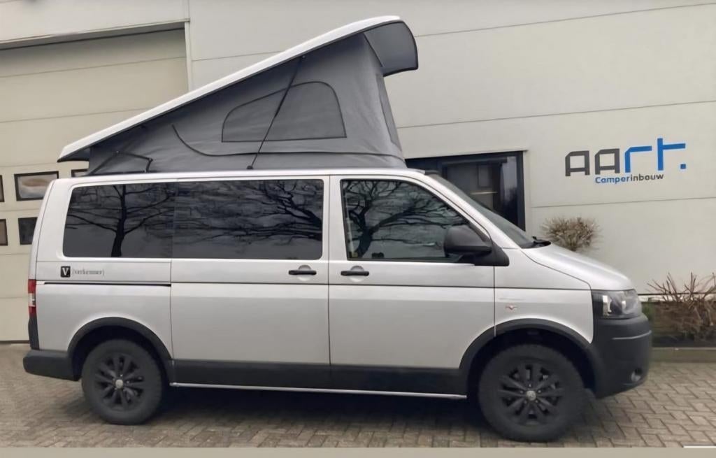 Volkswagen T5 van Aart rondzit hefdak nap califonia 4x4 look, Caravans en Kamperen, Campers, Buscamper of Camperbus, Achteruitrijcamera