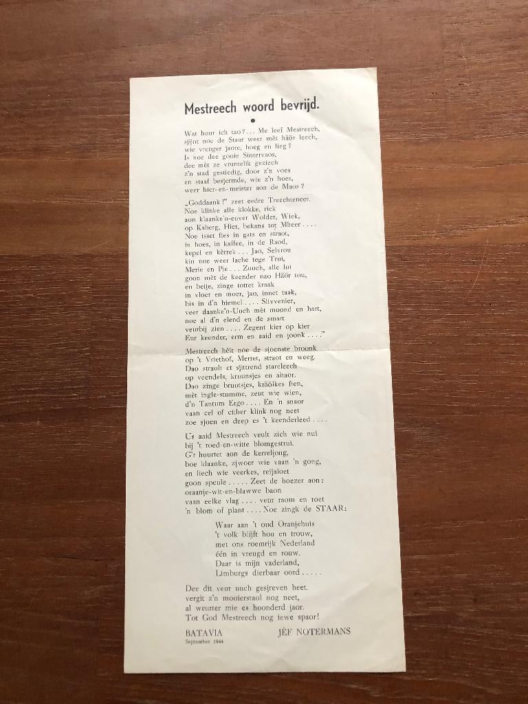 Batavia 1944 Jef Notermans: Mestreech woordt bevrijd, Ophalen of Verzenden, Jef Notermans, Overige onderwerpen, Tweede Wereldoorlog