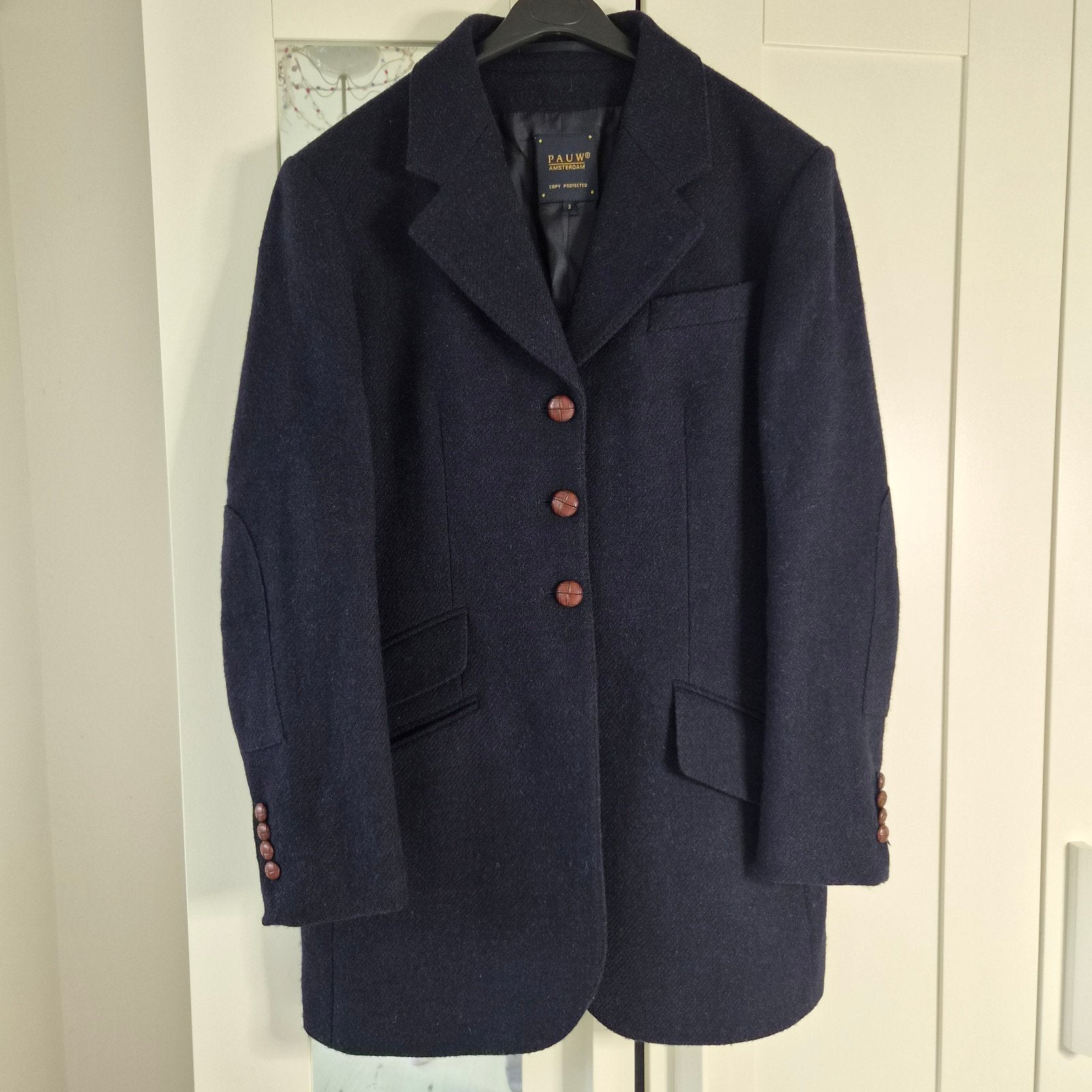 Pauw Amsterdam wollen jas peacoat maat 2 M donker grijs, Maat 38/40 (M), Zwart, Ophalen of Verzenden, Zo goed als nieuw