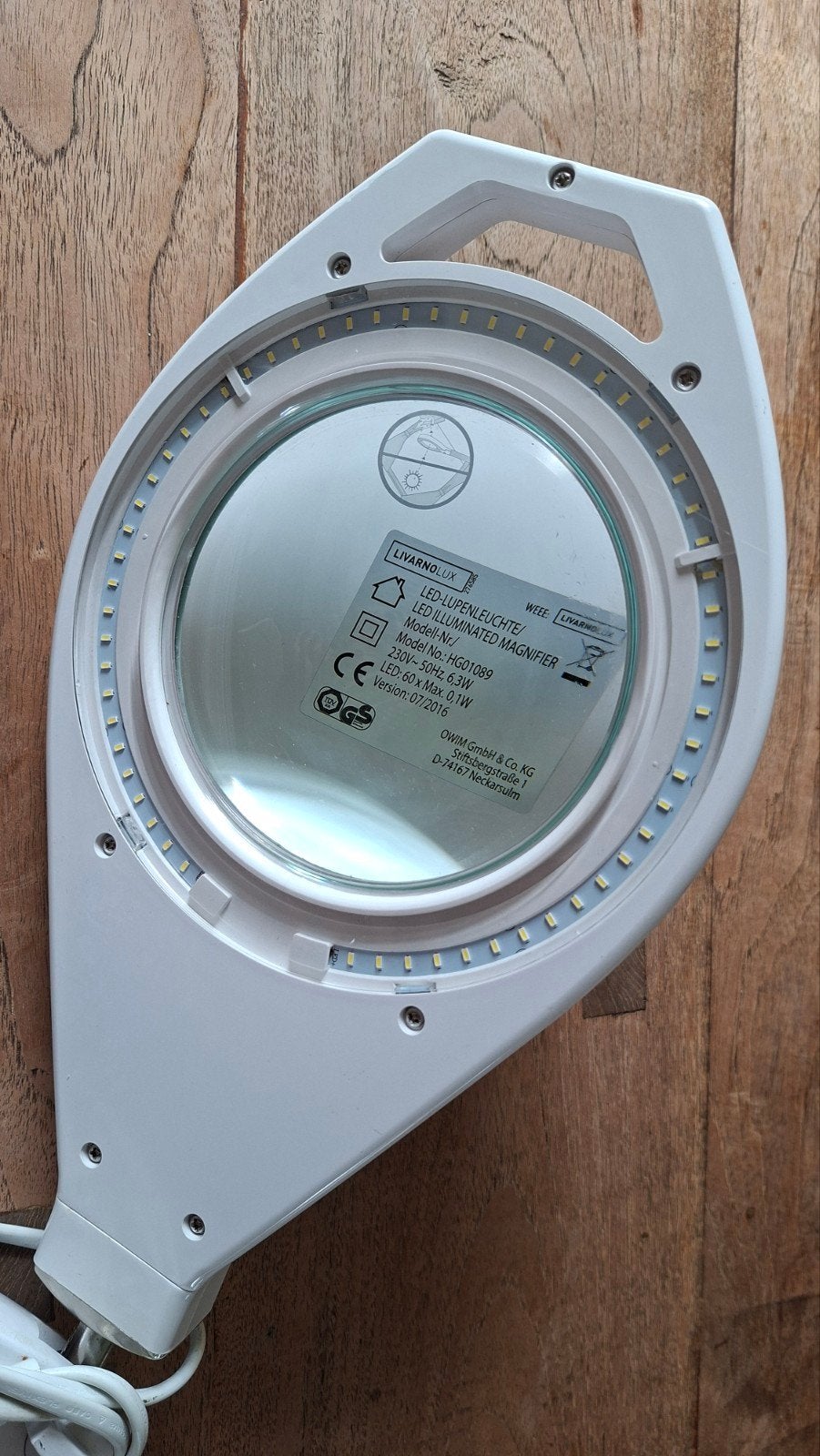 Vergrootglas met LED-verlichting en flexibele arm, Ophalen, Zo goed als nieuw, Loeplamp