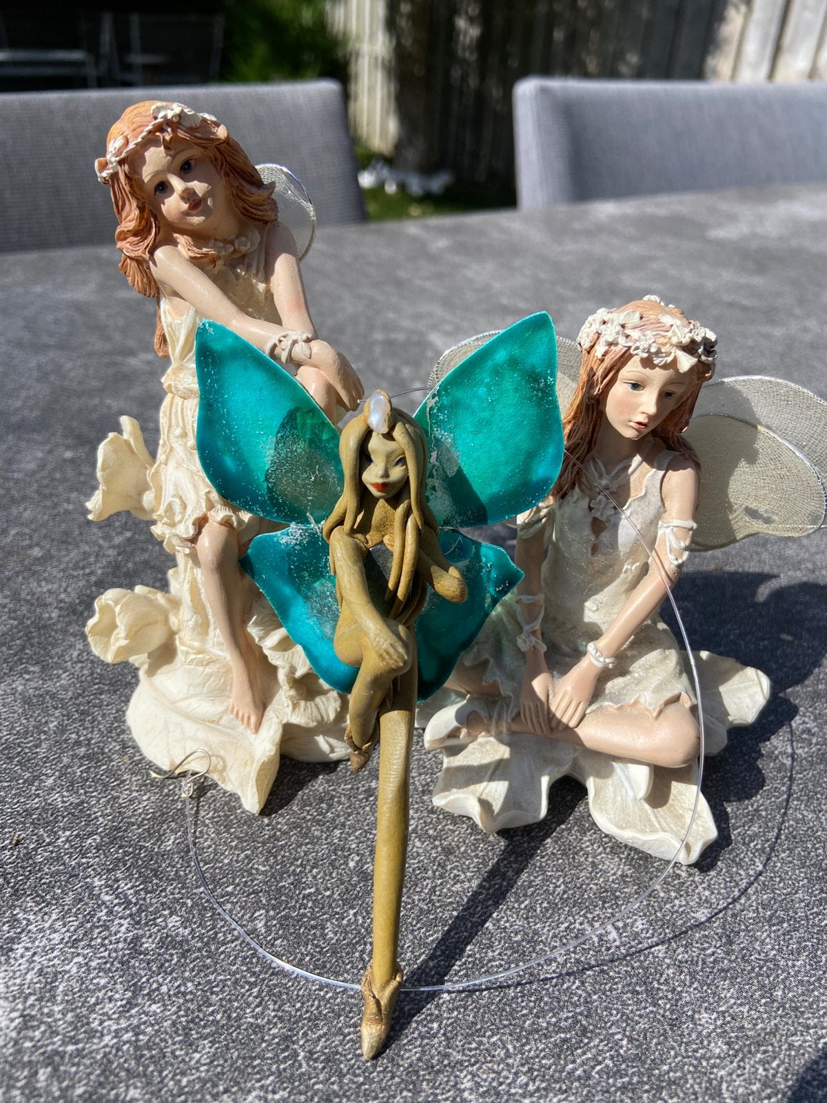 ‍️ 3 Schattige decoratieve elfjes / feeën, Verzamelen, Beelden en Beeldjes, Ophalen of Verzenden, Gebruikt, Fantasy