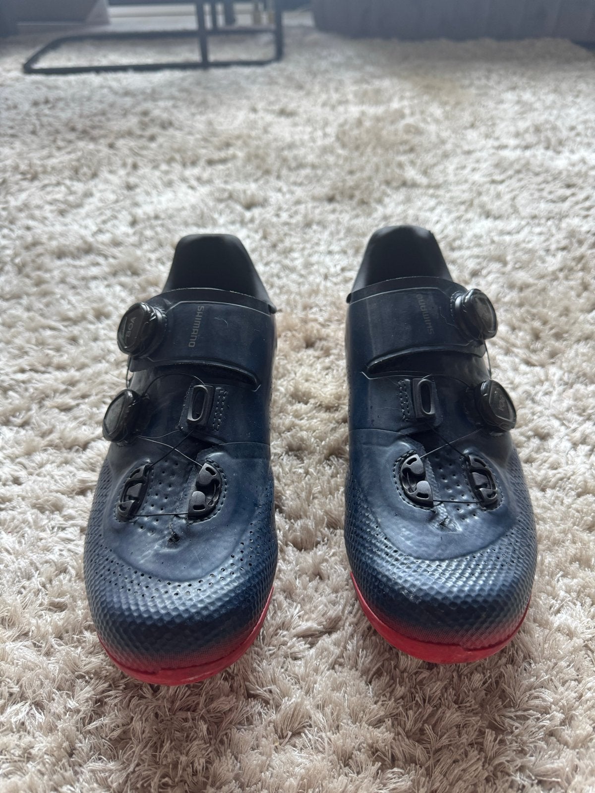 Shimano RC702 raceschoenen - Blauw/Rood 44.5, Heren, Schoenen, Overige maten, Ophalen of Verzenden