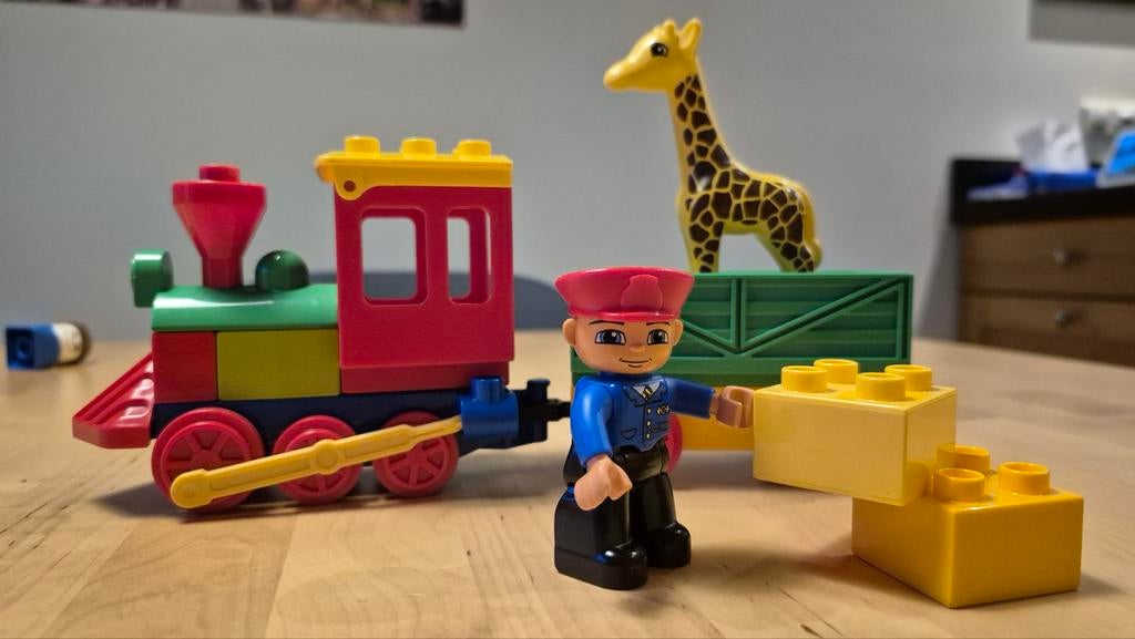 Lego duplo 6144 Trein met giraffe en machinist (compleet), Gebruikt, Overige thema's, Ophalen of Verzenden, Duplo
