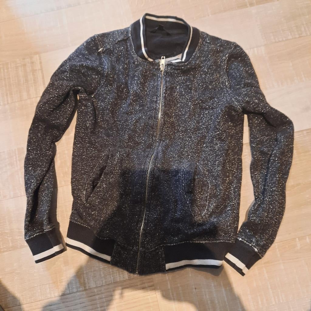 Zwart vest met glitter draagmaaat 134 _ 140, Kinderen en Baby's, Kinderkleding | Maat 134, Verzenden, Zo goed als nieuw, Meisje