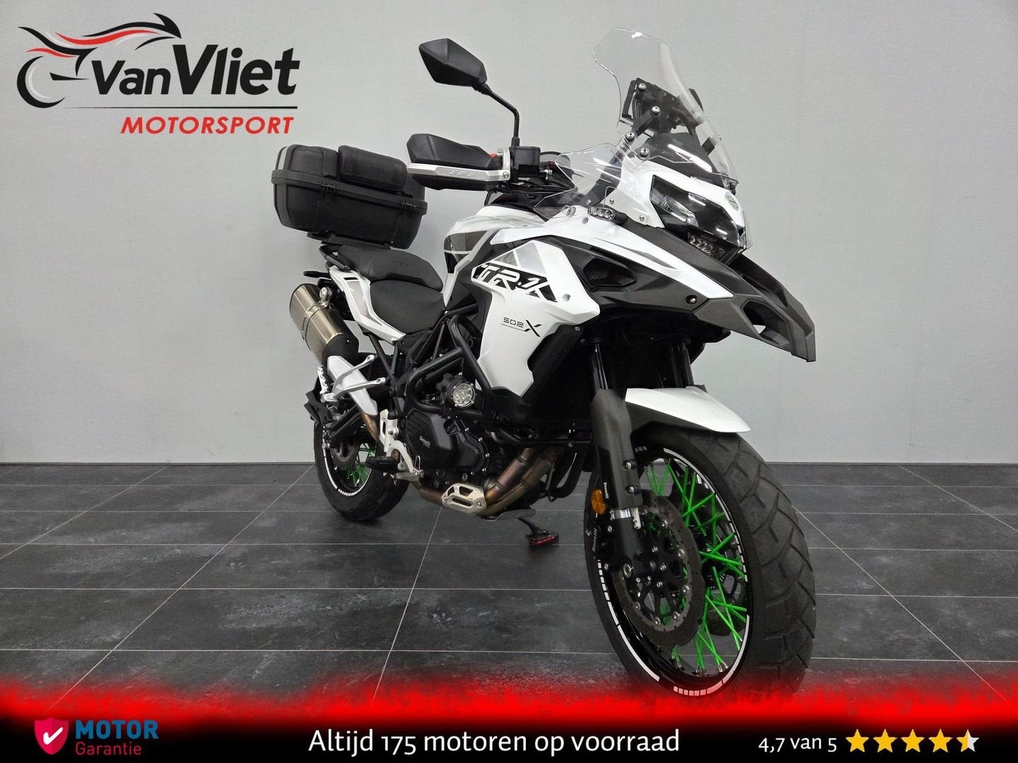 Als Nieuw.! Benelli TRK 502 X bj 2021 3 koffers 35kw a2, 2 cilinders, 499 cc, Bedrijf, Onbekend