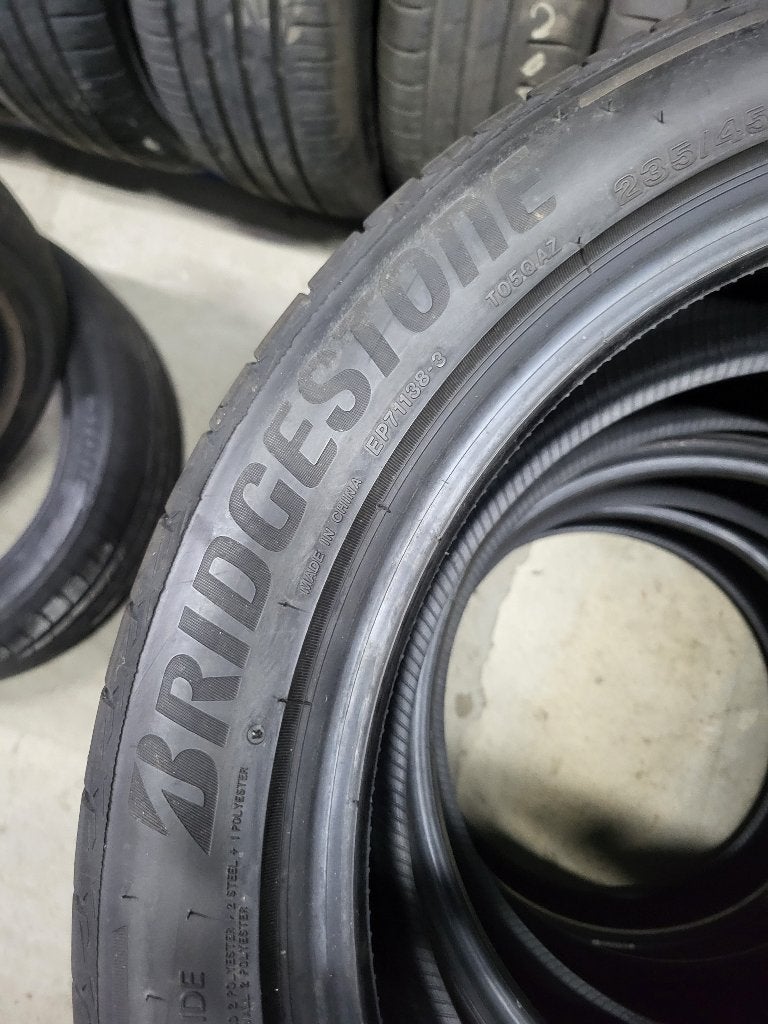 4 x 235/45/18 Bridgestone Turanza T005 EV ZGAN 400,- ALL IN!, 18 inch, Bridgestone Europe, Nieuw, Ophalen of Verzenden