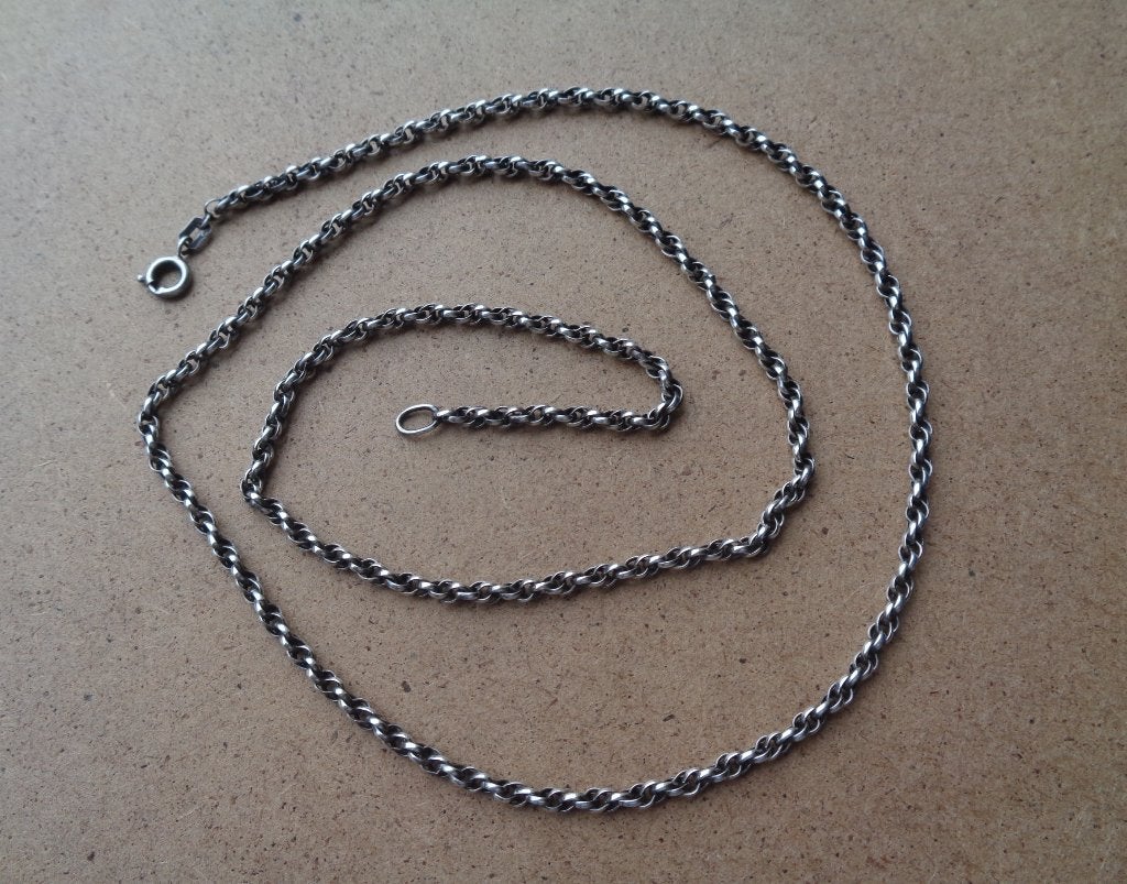 zilveren gedraaide ketting [052], Verzenden, Zo goed als nieuw, Zilver, Zilver
