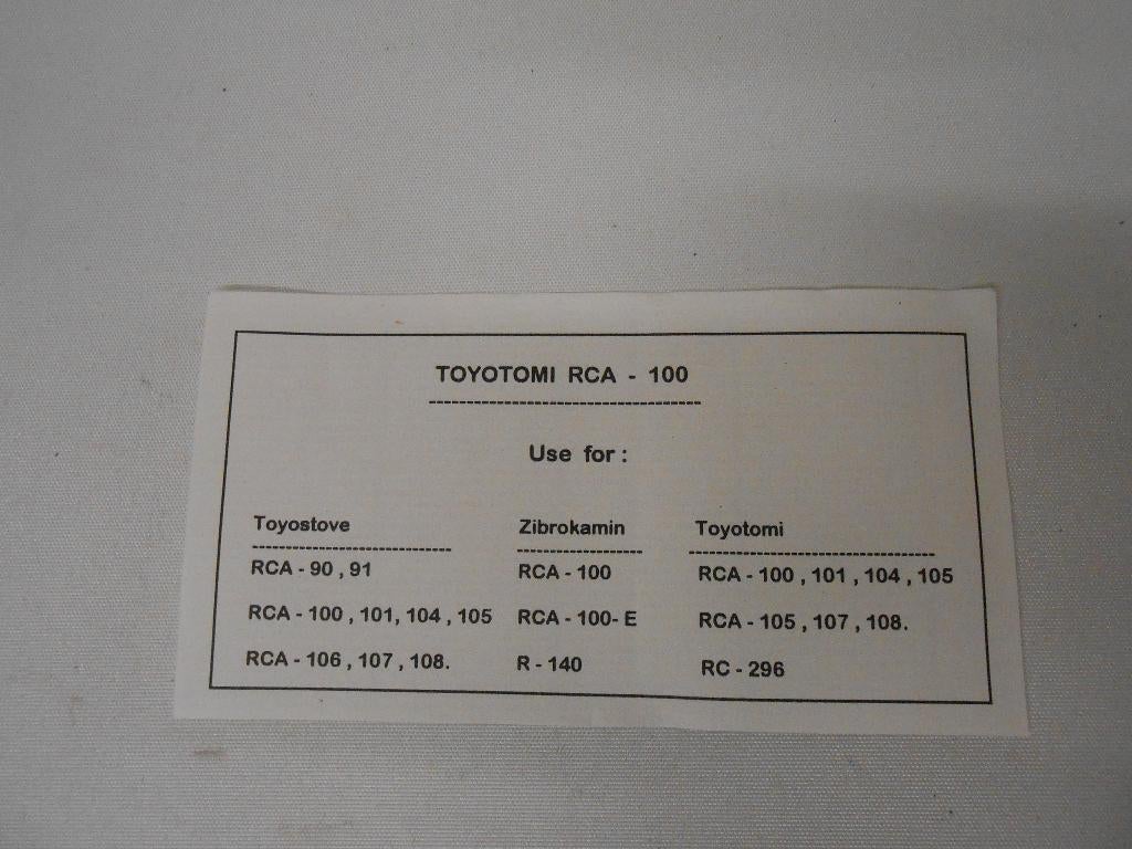 Kachel Kous, RCA 100/106, Toyoset, Toyostove, Toyotomi Zibro, Ophalen of Verzenden, Nieuw, Overige typen