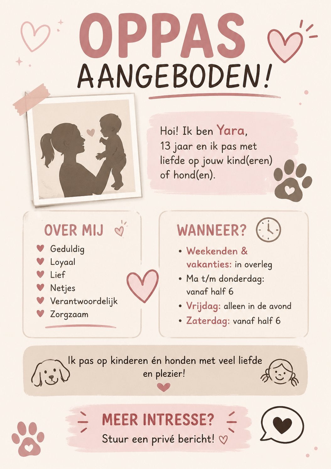 oppas nodig?, Ophalen of Verzenden