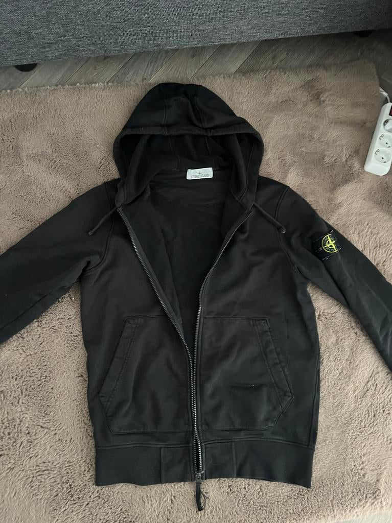 Stone Island Zwart Vest met Capuchon, Ophalen of Verzenden, Gedragen, Overige maten, Zwart