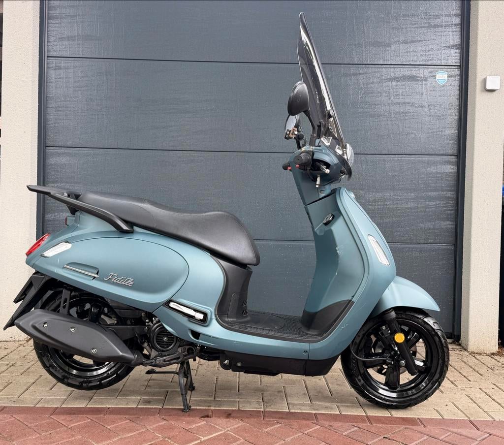 Sym Fiddle 4 scooter 2023 Petrol Green 45 km, Fietsen en Brommers, Scooters | SYM, Ophalen, Gebruikt, Maximaal 45 km/u, Benzine