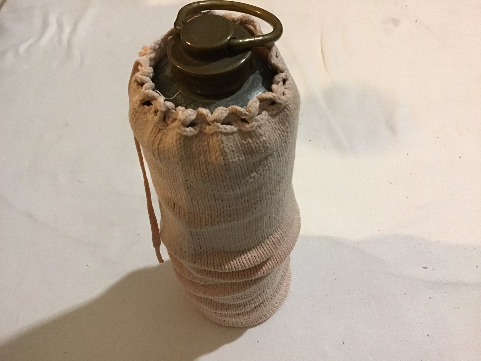 Antieke warmwaterkruik met kruikenzak, Ophalen of Verzenden