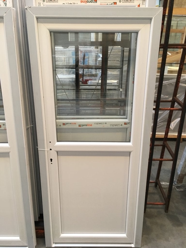 Kunststof buitendeur 98 x 204 1/2 glas, Kunststof, Deurkozijn, Niet ingevuld, Nieuw