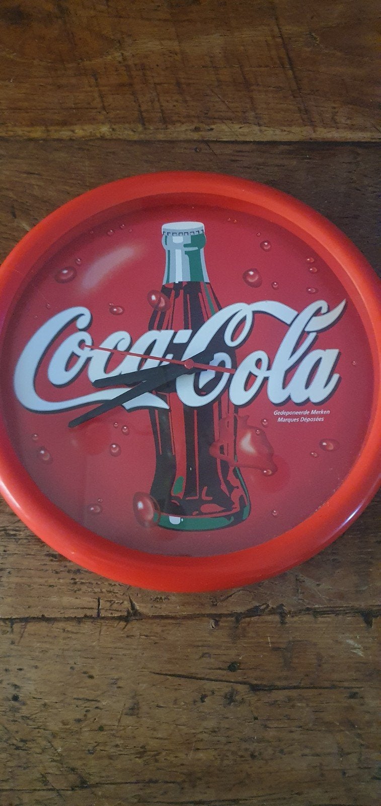 Vintage Coca-Cola wandklok klok, Verzamelen, Merken en Reclamevoorwerpen, Ophalen of Verzenden, Gebruiksvoorwerp