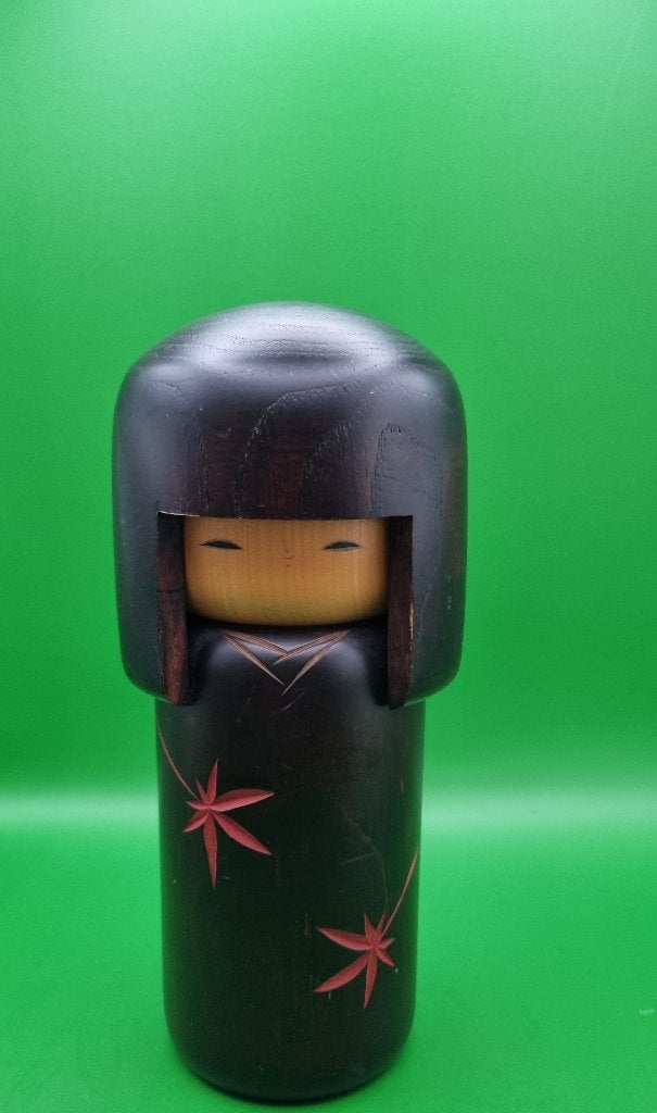 Prachtige Momiji kokeshi van Usaburo, Ophalen of Verzenden, Japan, Handgemaakt, Meerkleurig