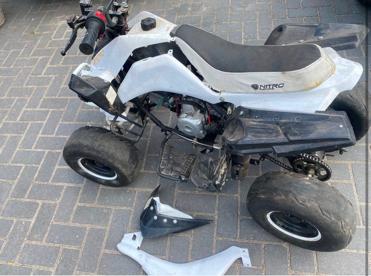 Nitro Kinder Quad midi - Opknapper met 110cc mini quad w-tec, Fietsen en Brommers, Minibikes, Midibikes en Pitbikes, Ophalen, Gebruikt