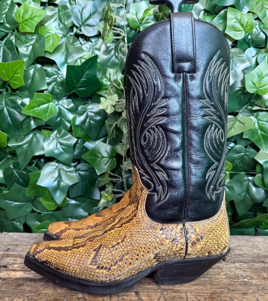 Hele mooie vintage python leren laarzen van Sendra maat 40, Bruin, Ophalen of Verzenden, Zo goed als nieuw, Sendra