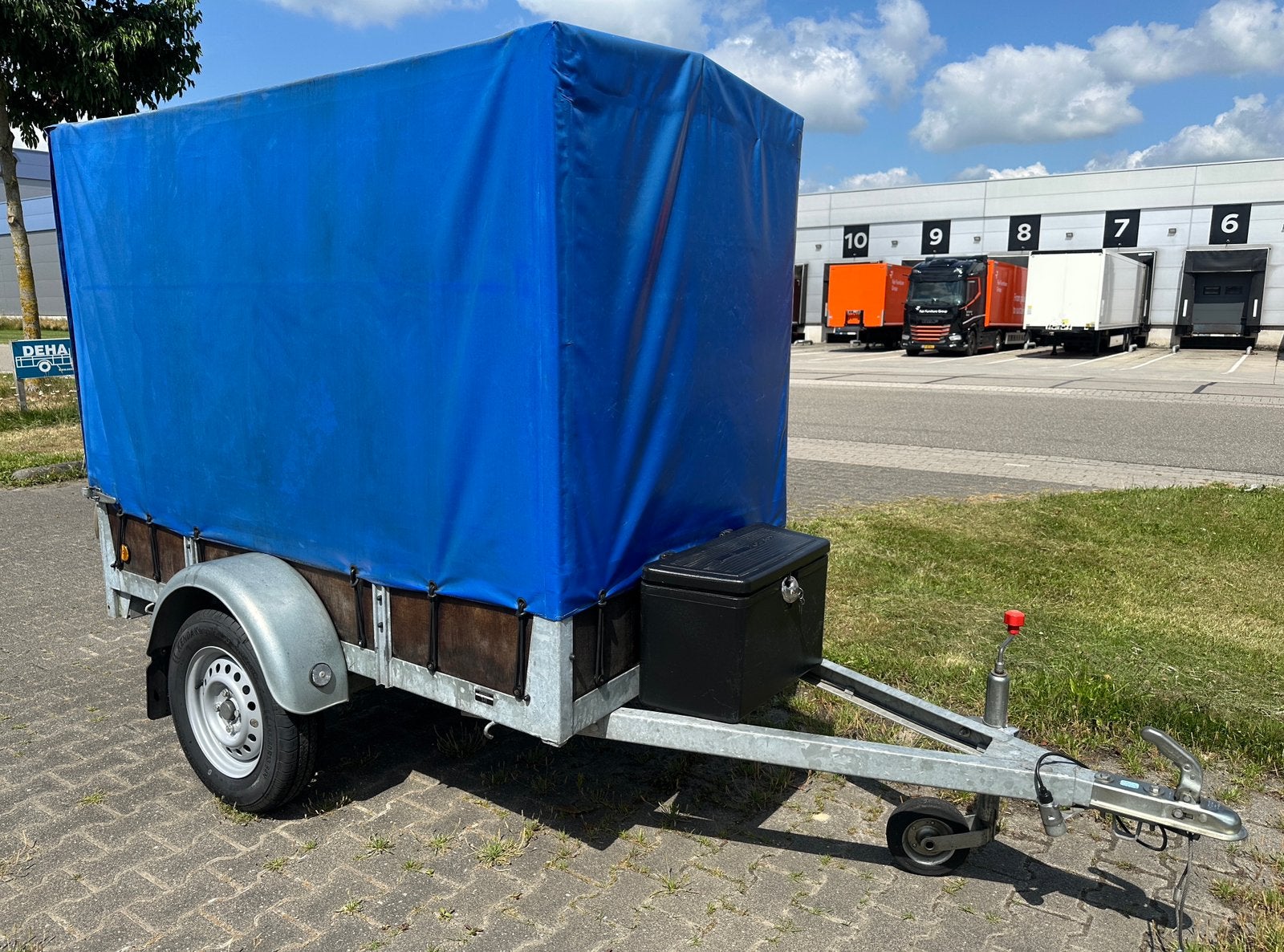 Nette aanhanger met huif 200x110x150, Ophalen, Zo goed als nieuw