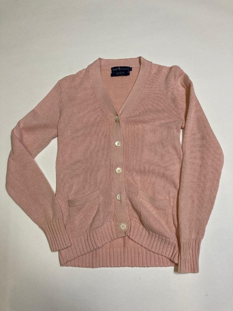 Y2k 2000s Ralph Lauren Vest - S - Knitted - Pink, Ophalen of Verzenden, Zo goed als nieuw, Ralph Lauren, Roze