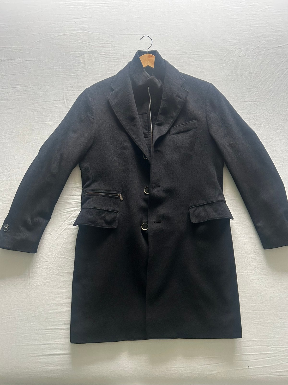 Corneliani ID Wollen Jas - Donkerblauw - Maat 52/54 (L), Kleding | Heren, Ophalen of Verzenden, Zo goed als nieuw, Maat 52/54 (L)